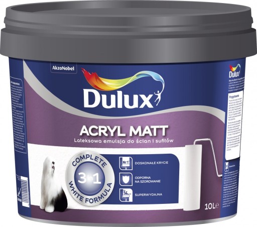 Farba Dulux Acryl Matt L Emulsja Akryl Mat Bia A Cena