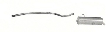 Глушник + труба в зборі Peugeot 206 poj1,1-1, 4 00-06r.