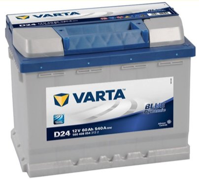 Батарея Varta BLUE 12V 60Ah 540A D24 High - 1
