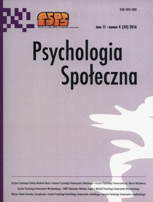

Psychologia społeczna 4/2016