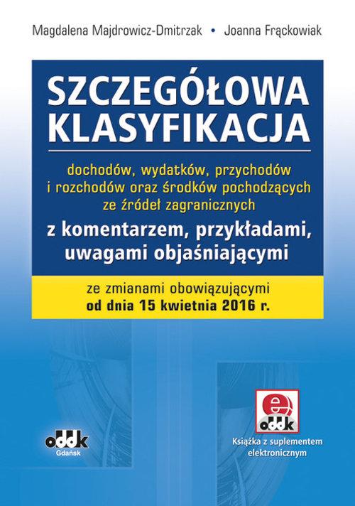 

Szczegółowa klasyfikacja dochodów, wydatków, przyc
