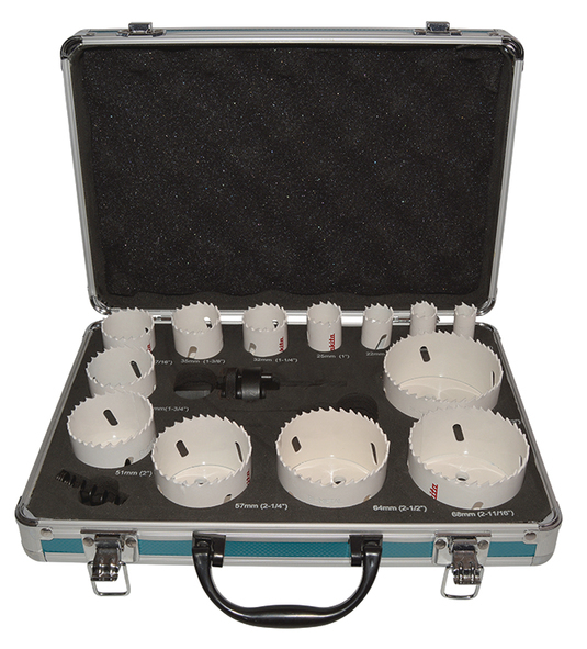 Makita D-47307 Zestaw Otwornic, Biały, L, 16 Części