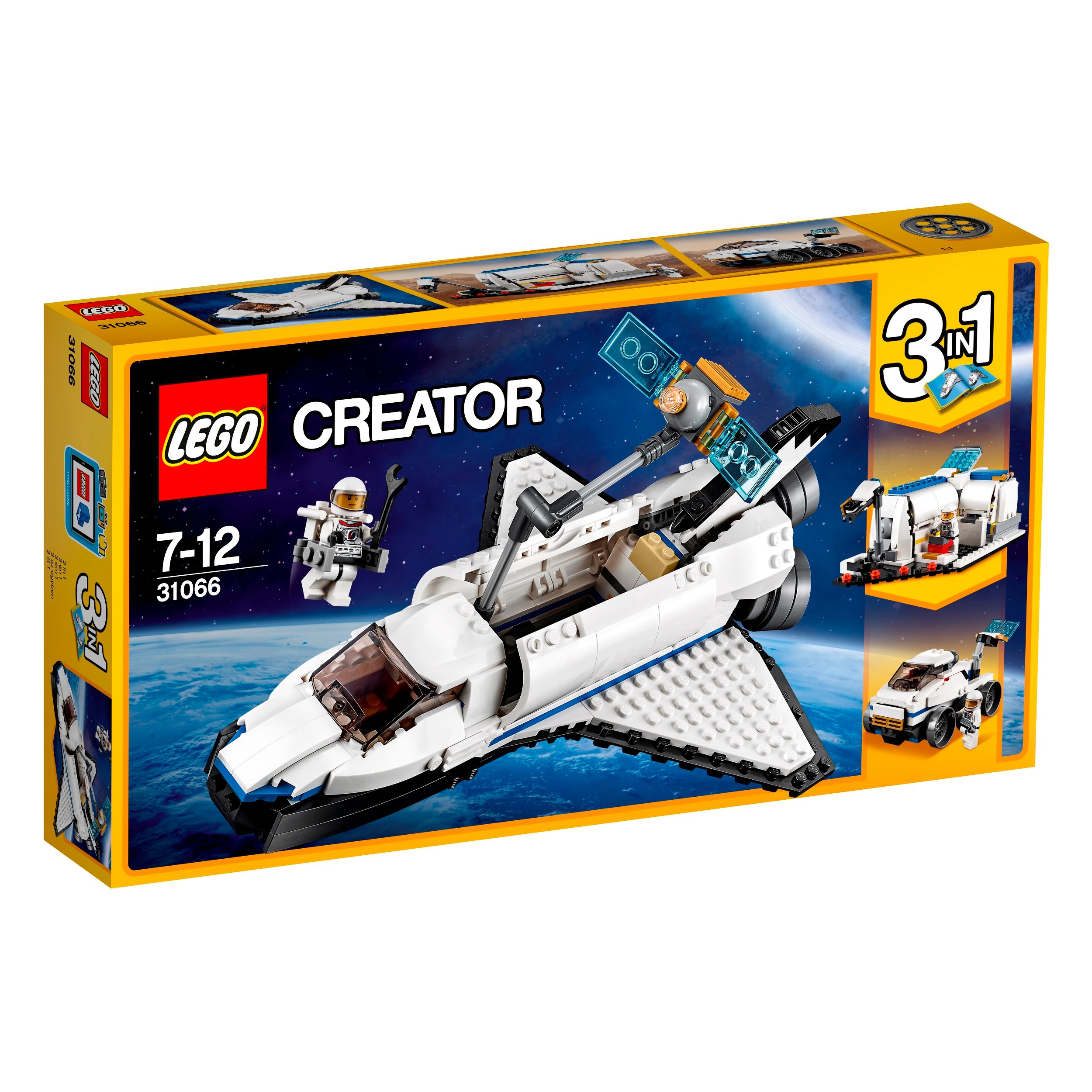 Lego 31066 Creator 3v1 – objevitel raketoplánu Raketa Vesmír Stavebnice