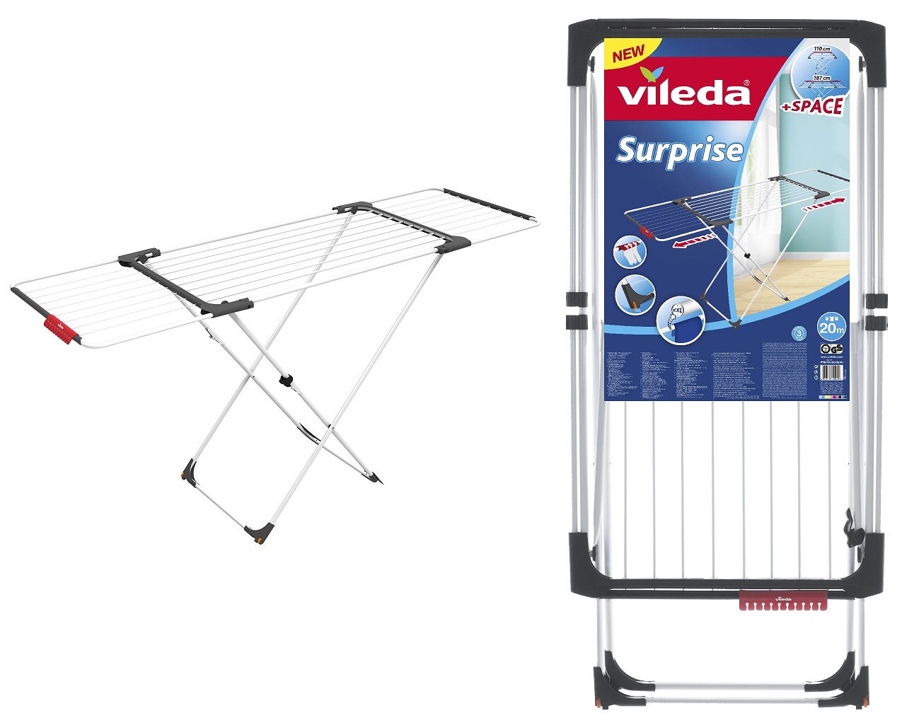 

Vileda Suszarka na pranie stojąca Surprise 20m