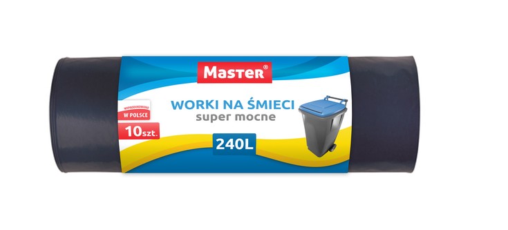 

Worki na odpady czarne 240L mocne (10szt)