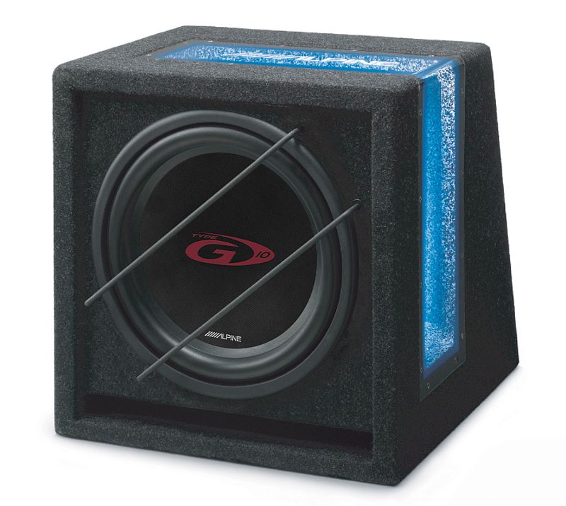 Alpine SBG-1044BR Basová automobilová skrinka s Led podsvietením 500 W
