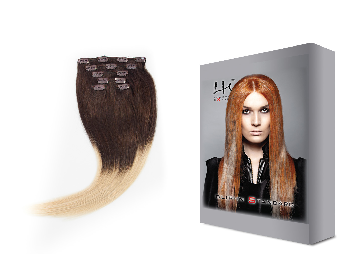 #2-613 40-45 cm 6dílná sada přírodních vlasů