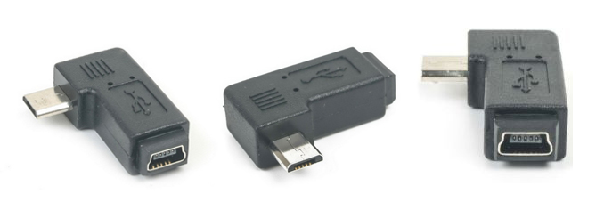 

Adapter Kątowy Micro Usb do Mini Usb M/f Prawy