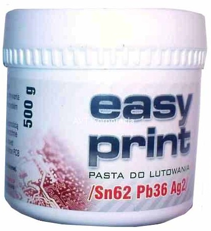 

Pasta lutownicza EasyPrint Sn62Pb36Ag2 500g_AGT027
