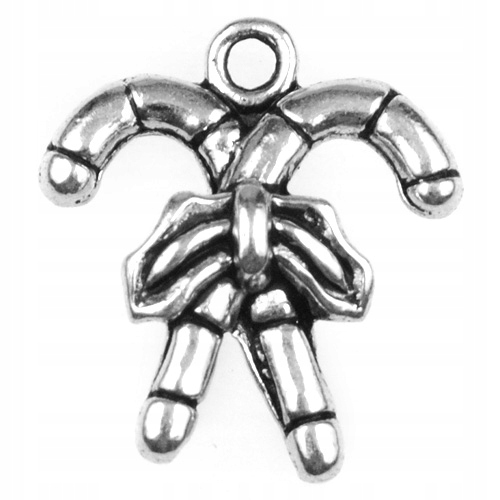 Zawieszka Charms Laska Świąteczna 19MM 2SZT