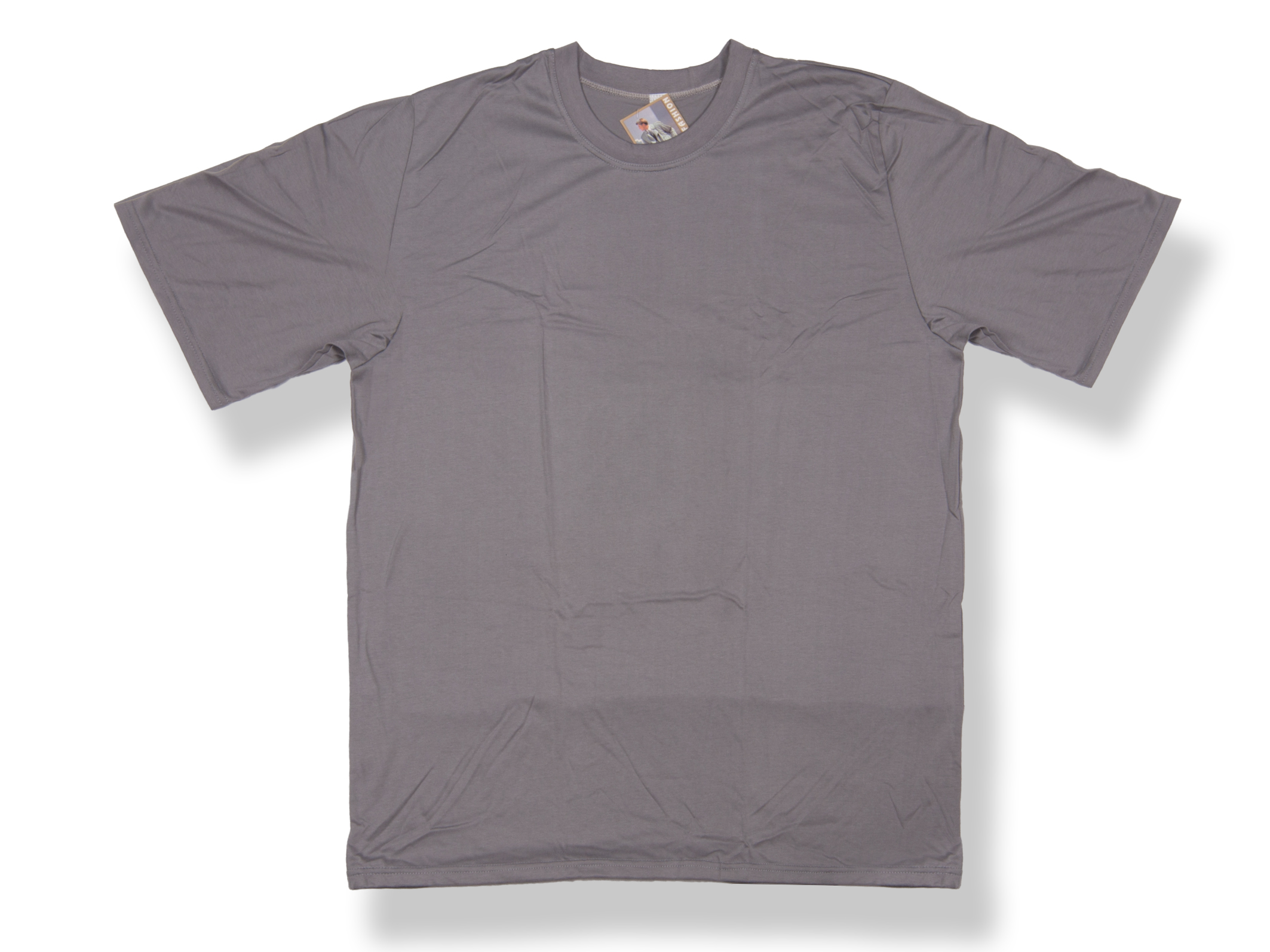 

Koszulka T-shirt Męski duży rozmiar 4XL szara