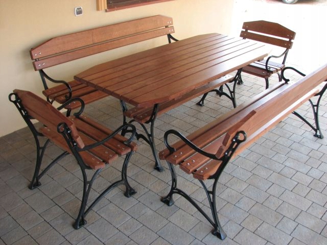 MEBLE OGRODOWE DREWNIANE STÓŁ + 4 ŁAWKI 180CM Z32 EAN (GTIN) 6096414644668