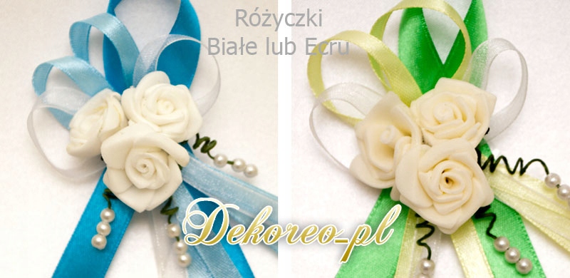 Duże Przypinki KOTYLIONY Kokardki DLA RODZICÓW Rodzaj kotylion