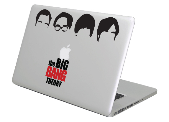 Nálepka na Macbook Apple a ďalšie: Big Bang Theory