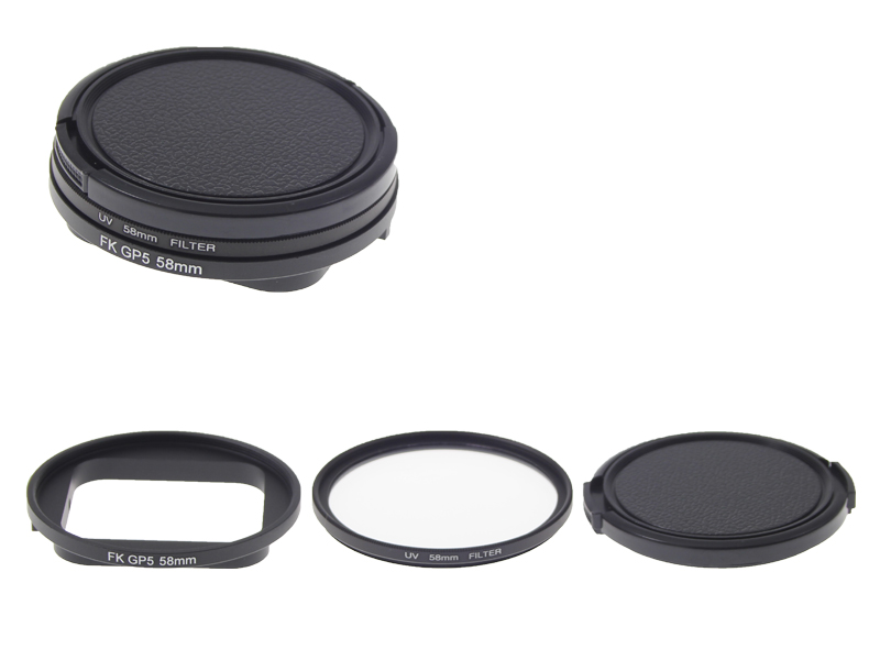 

Filtr Uv 58 mm Adapter Dekielek GoPro Hero 5 GP403