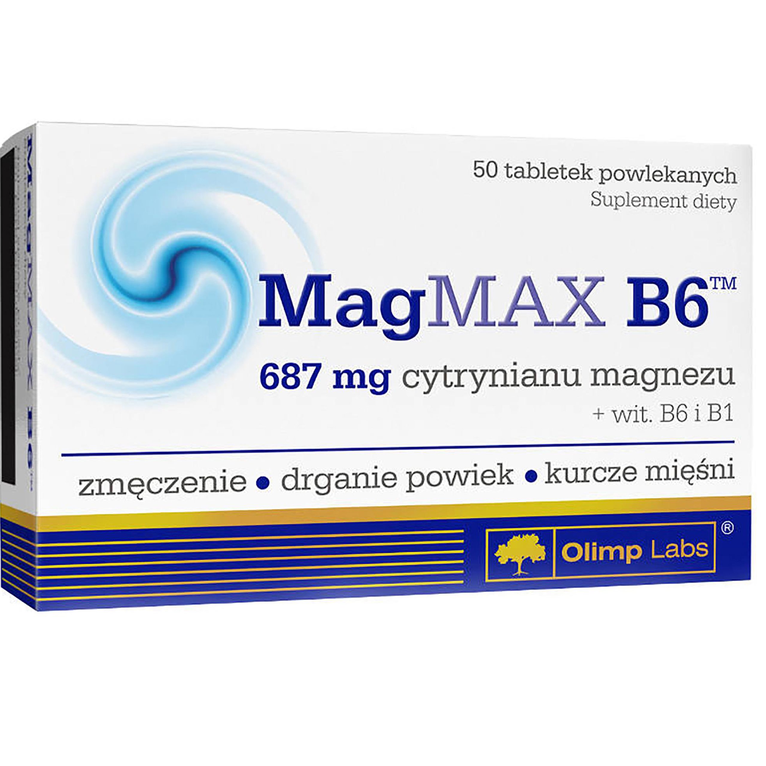 OLIMP MAGMAX B6 VITAMÍN B6 B1 HORČÍK ÚNAVA SVALOVÉ KŔČE 50 TABLIET