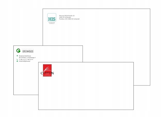 KOPERTY C4 / Z NADRUKIEM DANYCH I LOGO / 100 SZT. Kolor biały