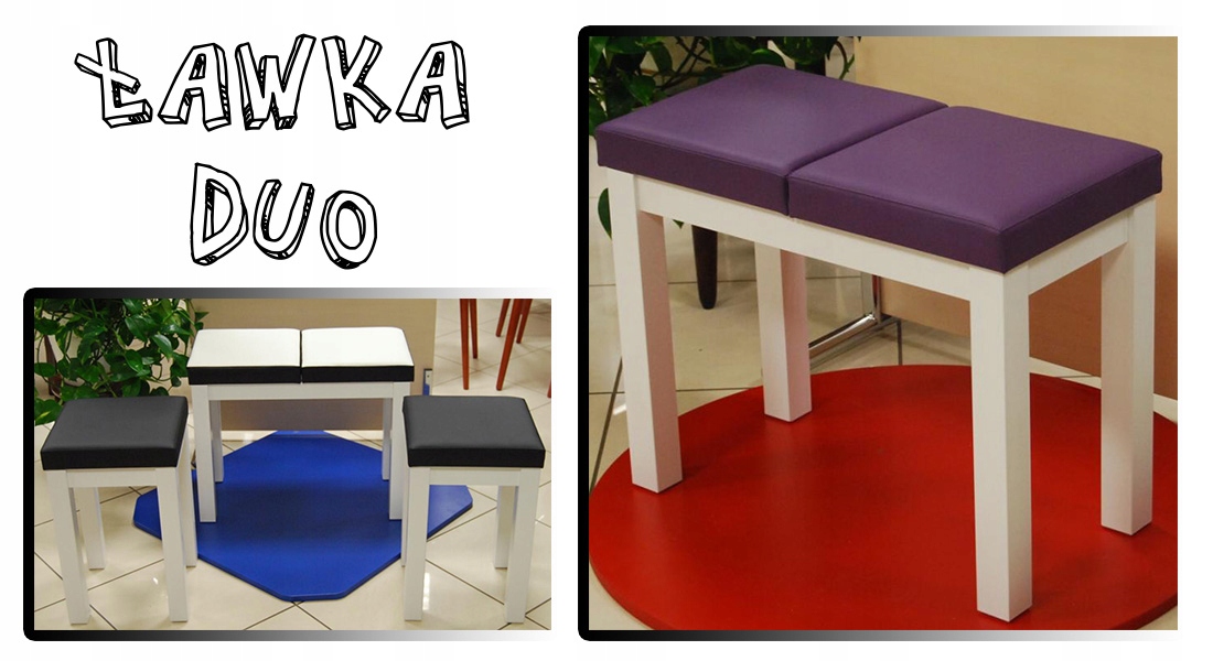 Ławka Duo tapicerowana produkt polski Głębokość mebla 30 cm