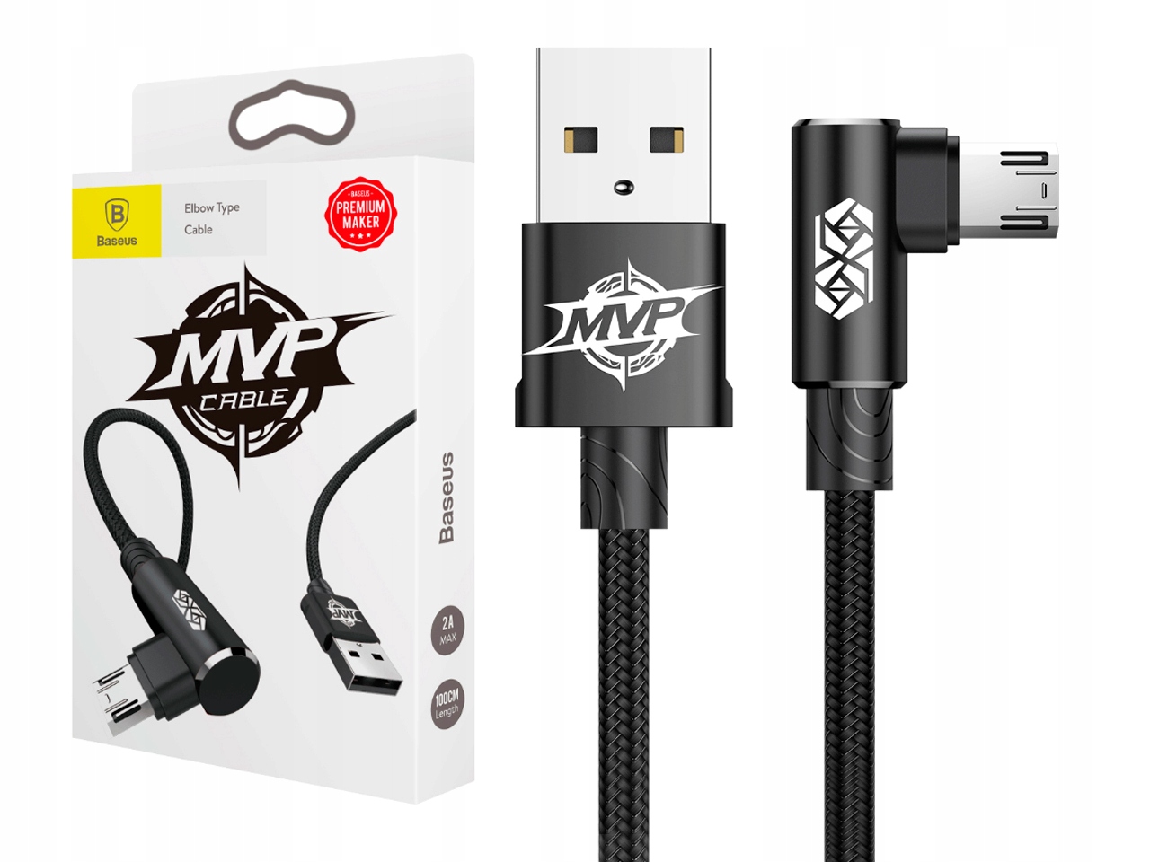 

Kabel Usb Do Micro Usb Kątowy Baseus 1.5A 2M