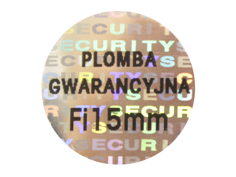 

Plomby Hologram Nowy Rozmiar Fi 15MM 250 Szt
