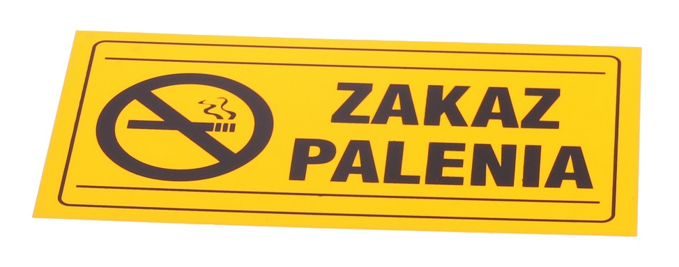 

Tablica Tabliczka Zakaz Palenia 12x22cm Znak Pcv