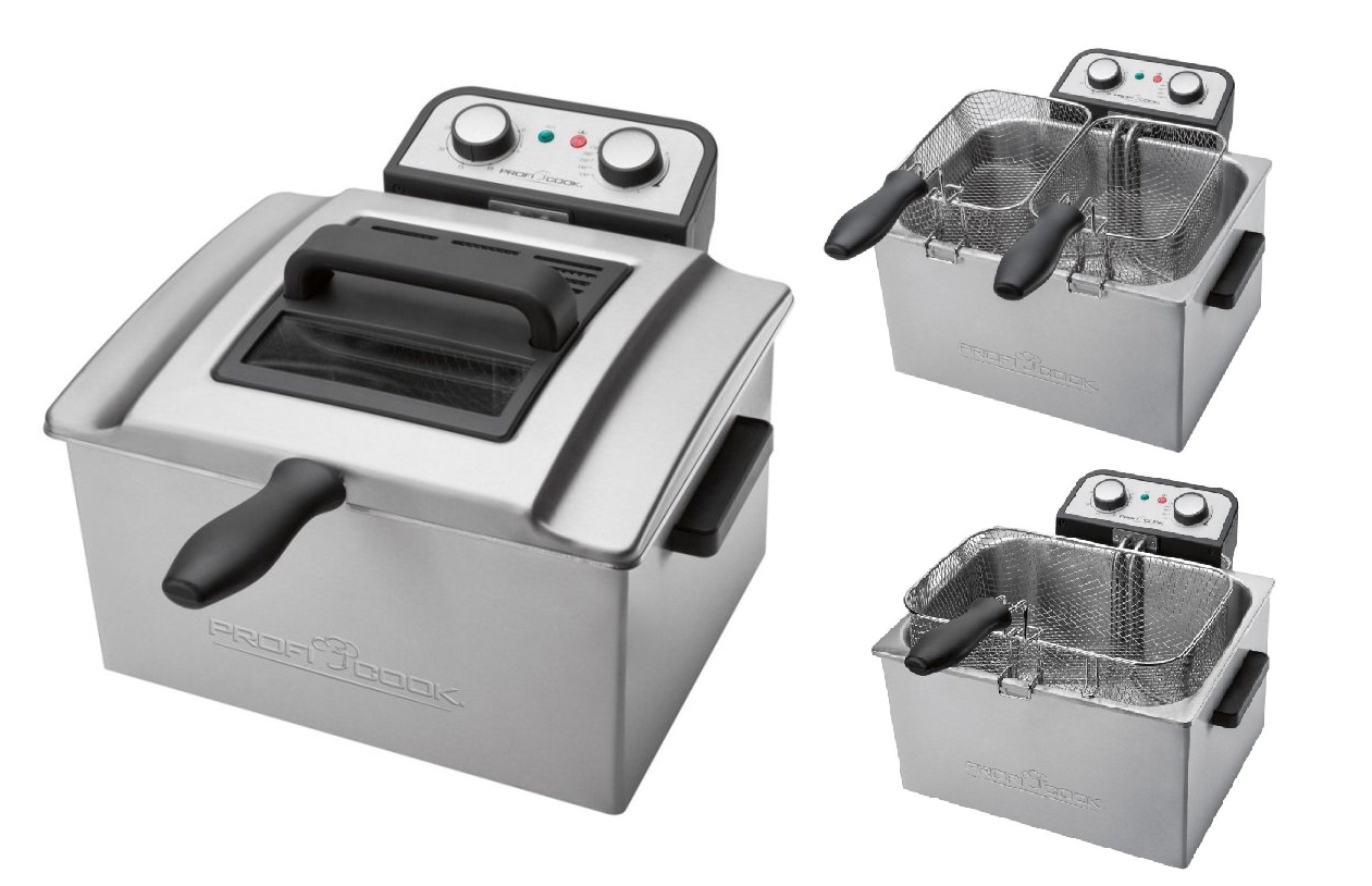 PODWÓJNA FRYTKOWNICA FRYTOWNICA OLEJOWA 4 LITRY Z 3 KOSZAMI 3000W EAN (GTIN) 4006160036237