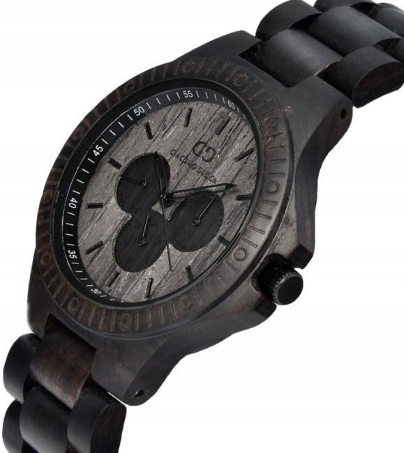 Módní Dřevěné Pánské Hodinky Giacomo Design Černé