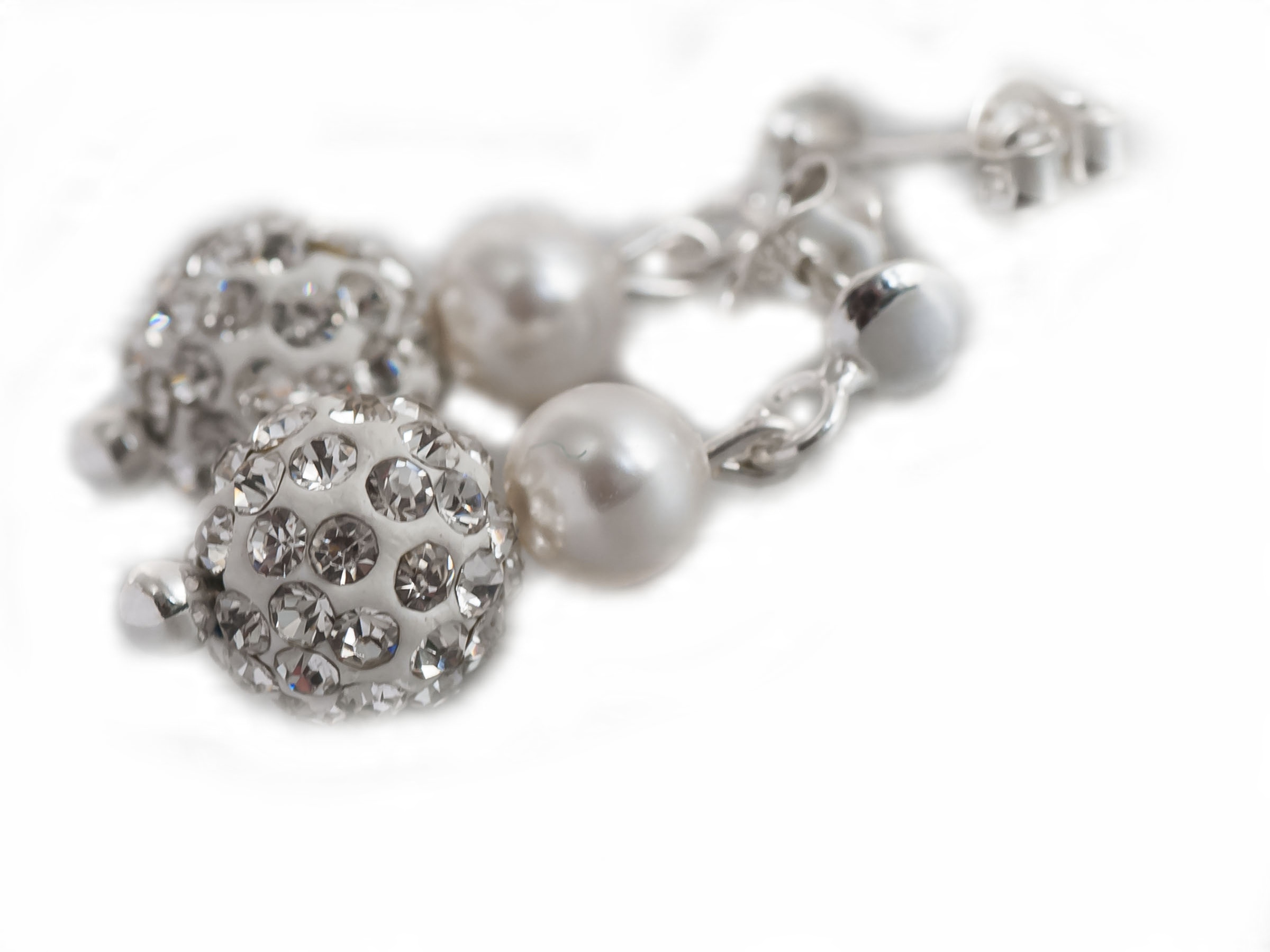 

Swarovski Shamballa Perły kolczyki Kula Kulki 9kol