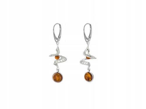 

Srebrne Kolczyki mod.76 Srebro Bursztynem Amber