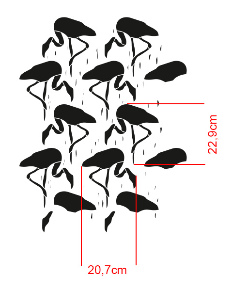 Fishing Flamingos - szablon FLAMINGI - SCANDI Marka Stencils