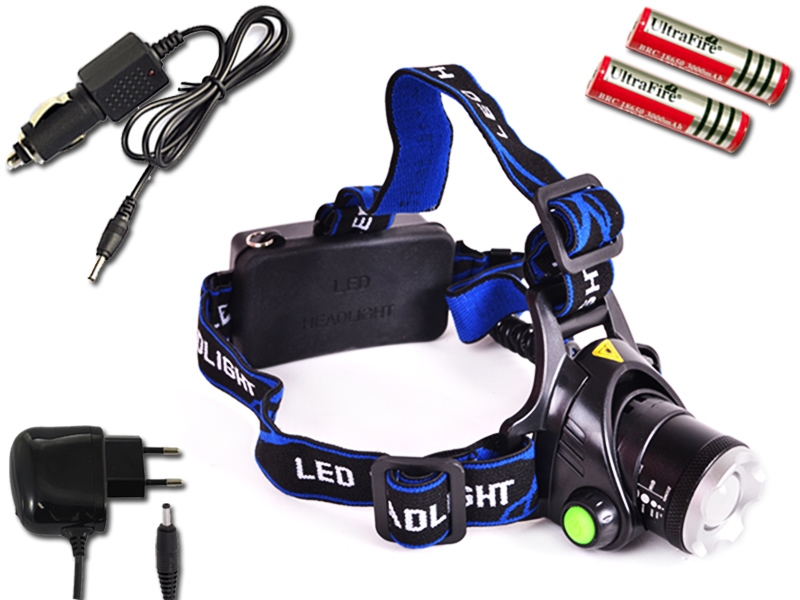 ФОНАРЬ НАЛОБНЫЙ T6 НА ГОЛОВУ НАЛОБНЫЙ СВЕТОДИОДНЫЙ CREE ZOOM