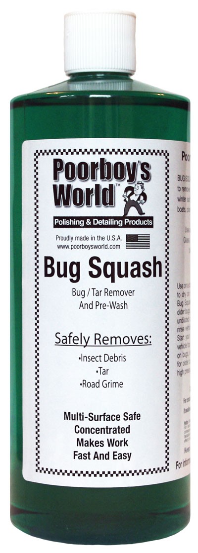 Poorboy World Bug Squash 946ML удаляет насекомых!