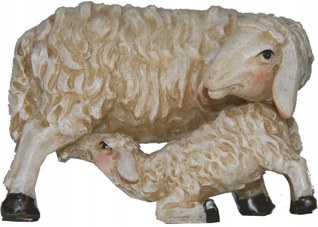 

Owieczka z barankiem- 4,2cm wys. do figur 12-16cm