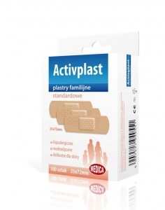 PLASTRY OPATRUNKOWE FAMILIJNE STANDARDOWE 100szt. Producent wyrobu medycznego ACTIVPLAST