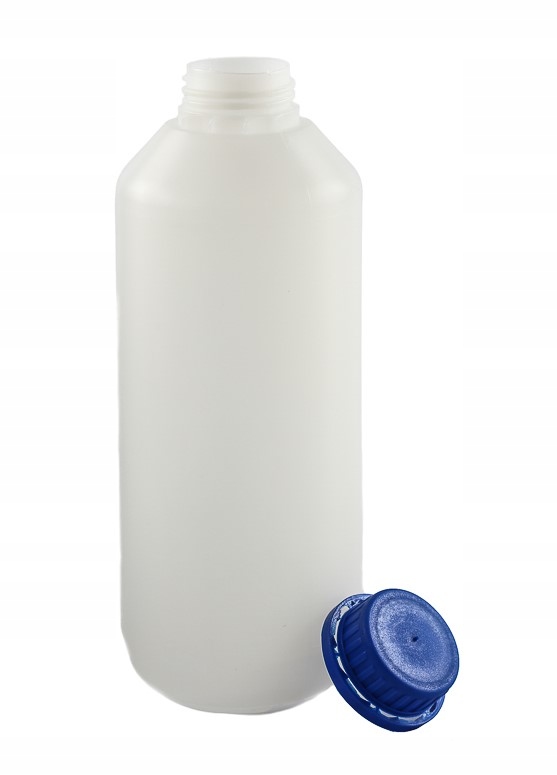 

Butelka Ldpe 1000 ml nakrętka z plombą niebieska