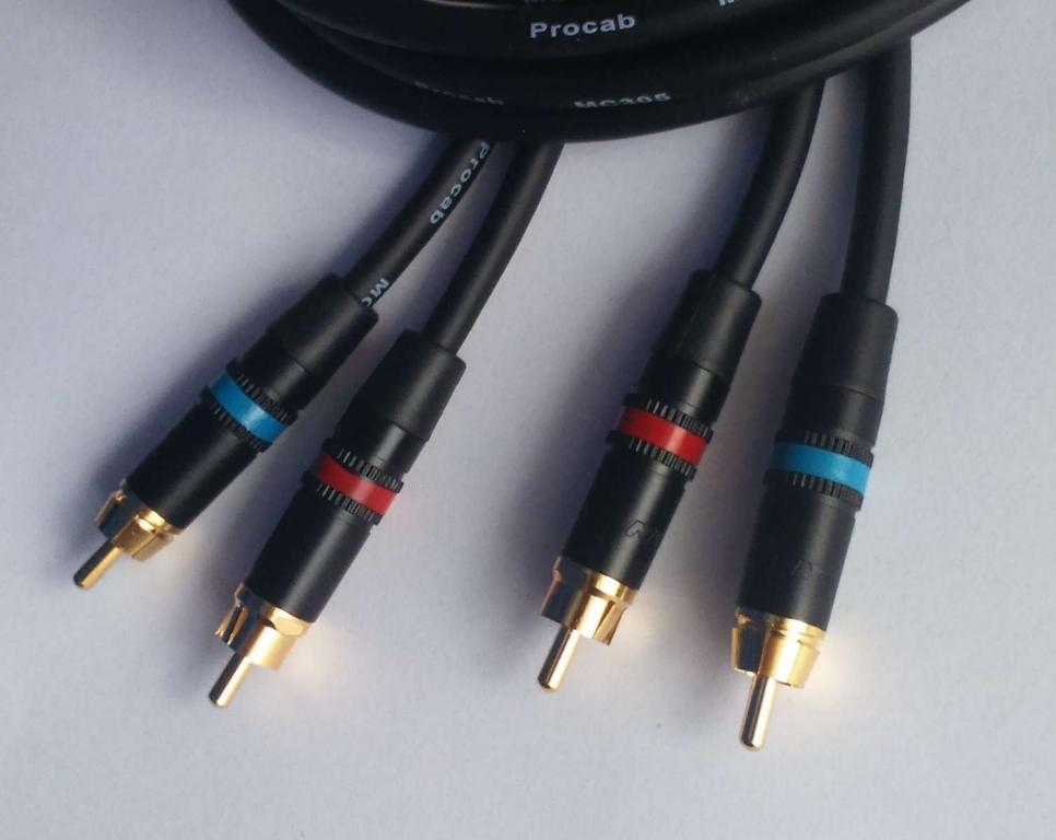 Procab kabel 2 x Rca 2 x Rca (czincz) 1.5m