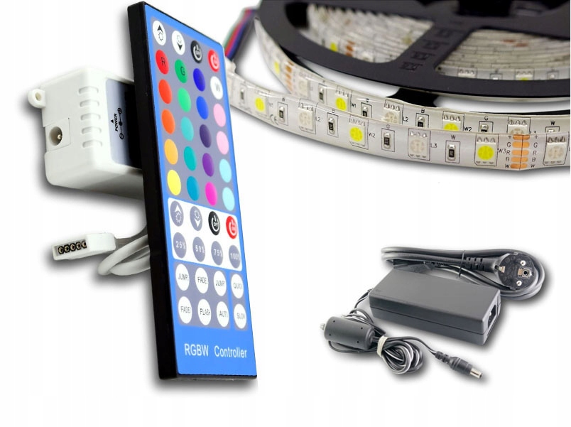 

Zestaw taśma Led 300 Smd Rgbw 5050 IP65 pilot 5m