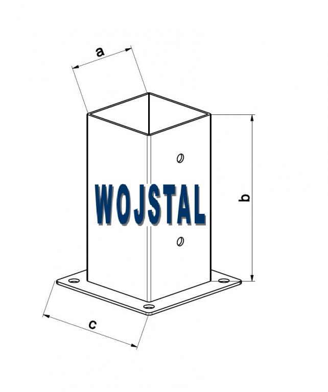 Podstawa słupa do przykręcania 12x12 kotwa Kod producenta 14/14