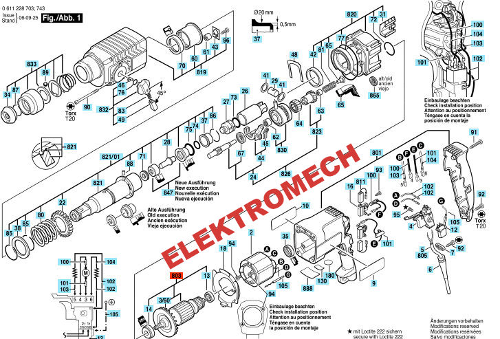 BOSCH ROTOR GBH 2-24 PBH 240 220 SUPER NÁHRADA Úplne iné