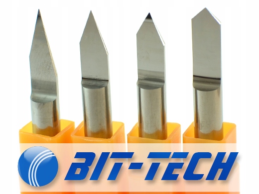 Frez VHM grawerski 6 mm 90 stopni 0,1mm V-Type CNC Marka Bit-Tech