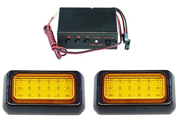 RSLED 2 x 214y + STER - 2 x 18 світлодіодні лампи комплект миготливий стробоскоп 12V 24V RS