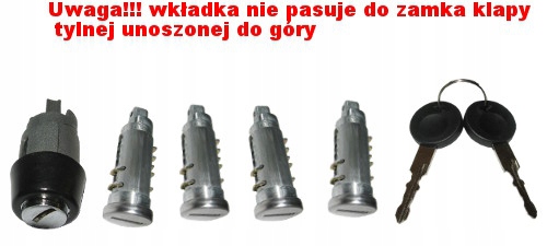 VW TRANSPORTER T4 4 STACYJKA+WKŁADKI DRZWI KOMPLET Producent części Inny