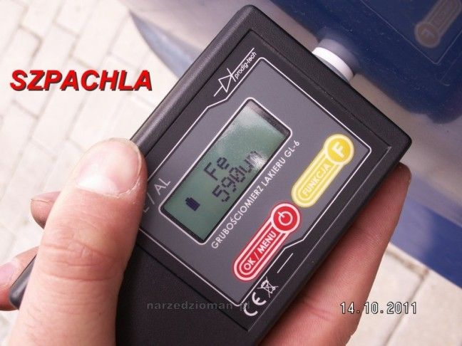 MIERNIK TESTER GRUBOŚCI LAKIERU GL6H Kod producenta GL6H