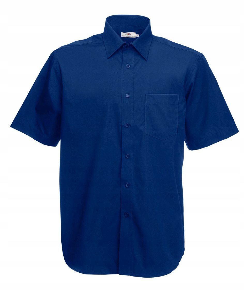 

Men Poplin Short Sleeve Shirt Navy XXXL