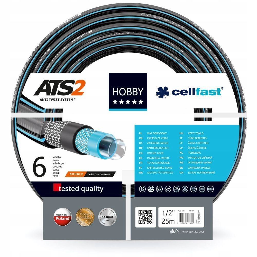 

Wąż ogrodowy Cellfast Hobby ATS2 1/2" 25m