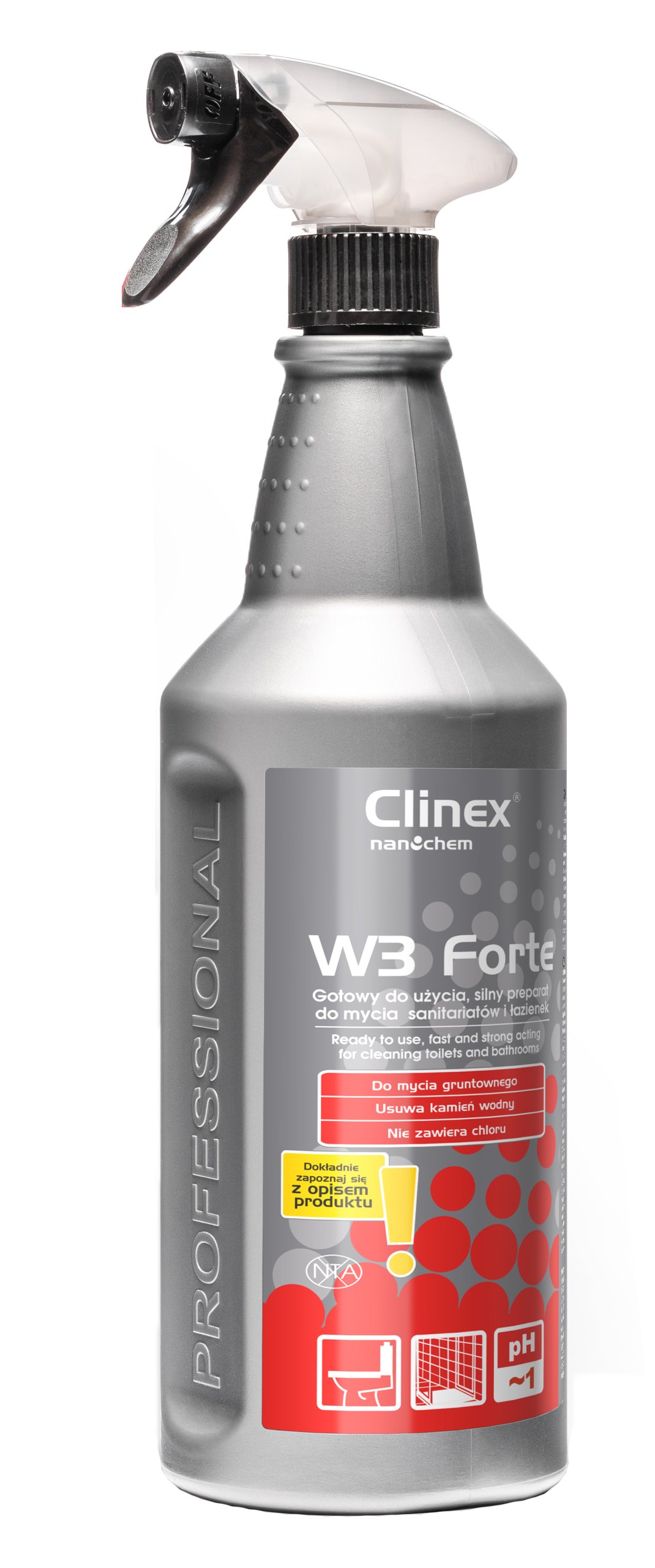 

Clinex W3 Forte płyn do gruntownego mycia łazienek
