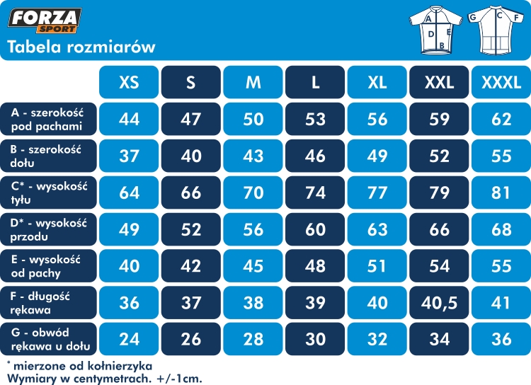 KOSZULKA KOLARSKA FUNKCYJNA FORZA SPORT CLAWS XXXL Rękaw krótki rękaw