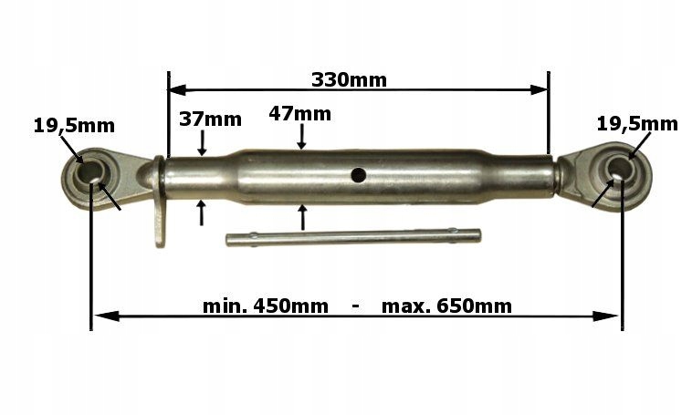 Центральный верхний соединитель 450-650 мм M30x3, 5 кат. 1-1