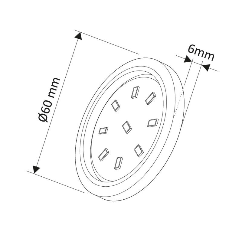 OPRAWA LED orbit XL srebrna 3W 12VDC zimna Długość 0.6 m