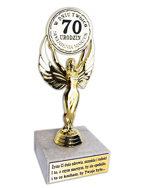 

Statuetka 70-tka urodziny trwała Wiktoria